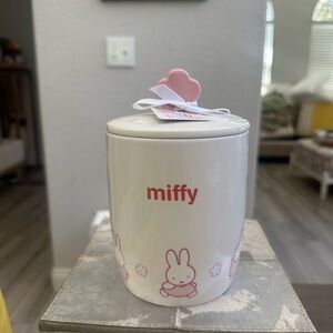 Magenta Miffy White and Pink Food Storage Jar